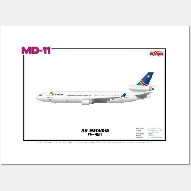 McDonnell Douglas MD-11 - Air Namibia (Art Print) Wall Art by TheArtofFlying